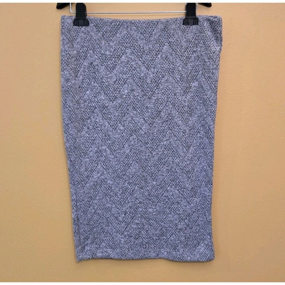Charlotte Russe Sweater Skirt Pencil Skirt Gray Textured Large Made In The‎ USA
